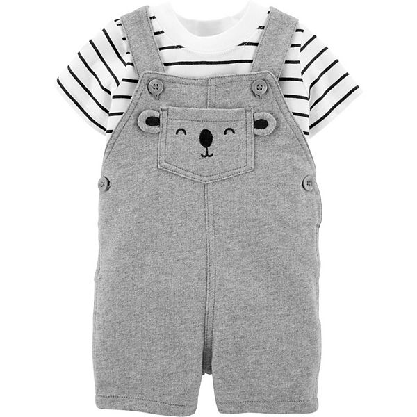 Baby Boy Letter Graphic Bear Patched Tee