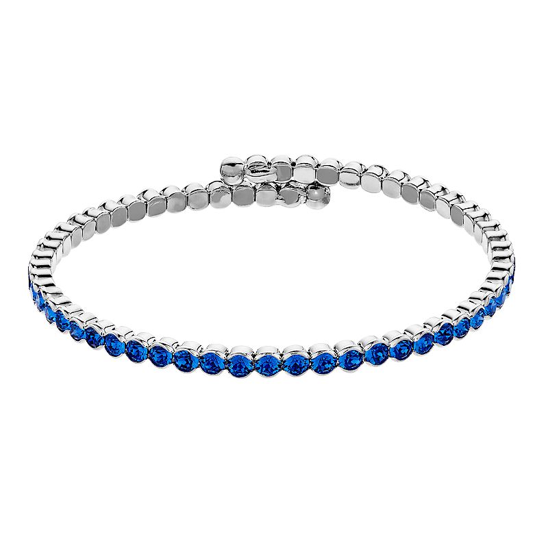 Brilliance Crystal Flex Bracelet, Womens, Blue