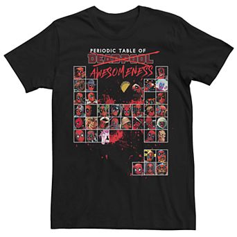 Men's Marvel Periodic Table Of Deadpool Awesomeness Tee