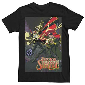 Men's Marvel Doctor Strange Mystic Arts Fight Comic Cover Tee