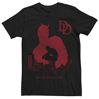 Men's Marvel Daredevil City Silhouette Poster Tee