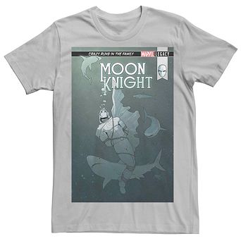 Men's Marvel Moon Knight Shark Comic Cover Tee