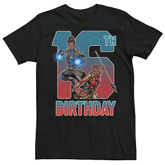 Men's Marvel Shuri Okoye 16th Birthday Tee
