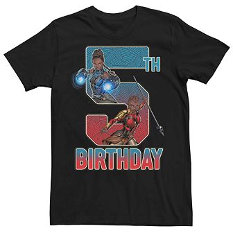 Men's Marvel Shuri Okoye 5th Birthday Tee