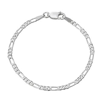 Charming Girl Kids' Sterling Silver Figaro Chain Bracelet
