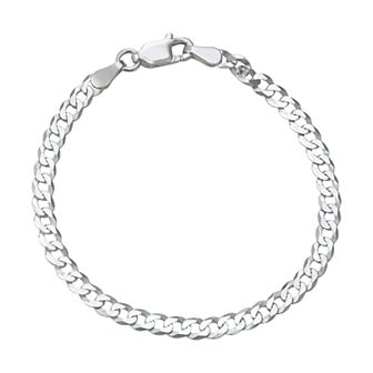 Charming Girl Kids' Sterling Silver 5.5 in Curb Chain Bracelet