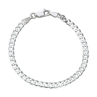 Charming Girl Kids' Sterling Silver 5.5 in Curb Chain Bracelet