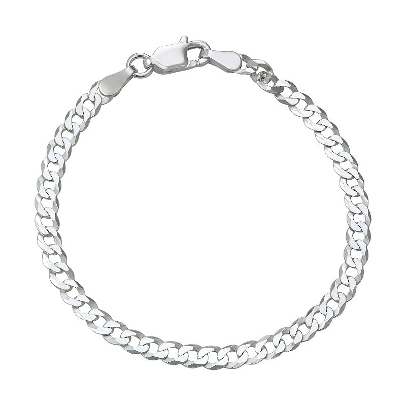 Charming Girl Sterling Silver 5.5 Curb Chain Bracelet, Girls