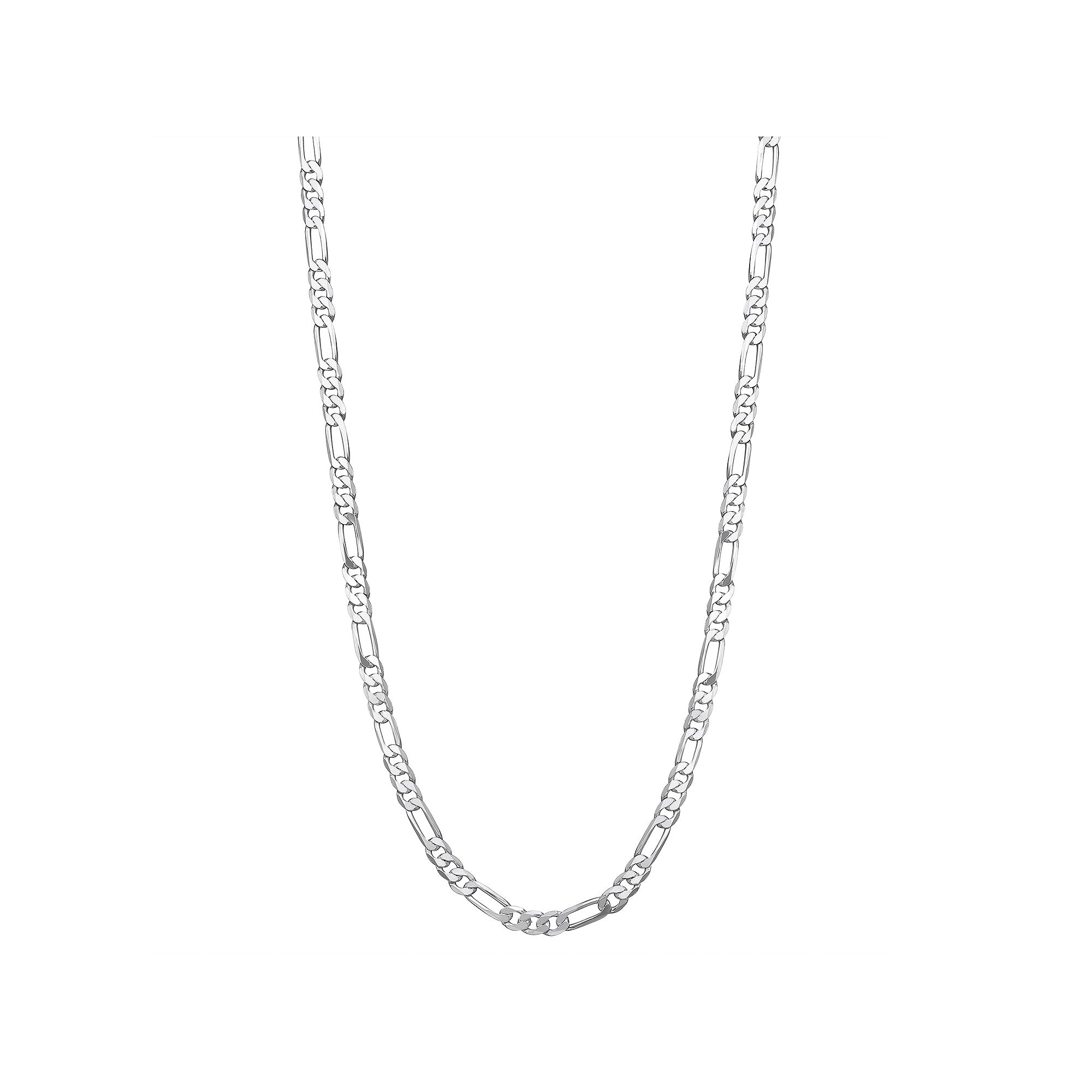 Charming Girl Kids Sterling Silver 15 in. Figaro Chain Necklace, Girls, 