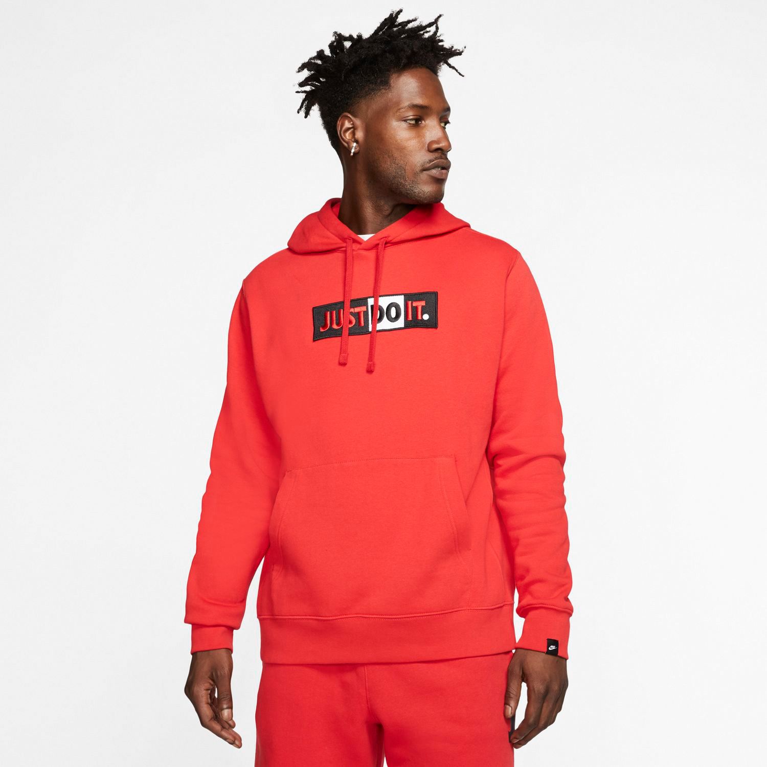 red nike just do it sweatshirt