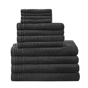 510 Design 12 pc Big Bundle Zero Twist Cotton Quick Dry Bath Towel Set