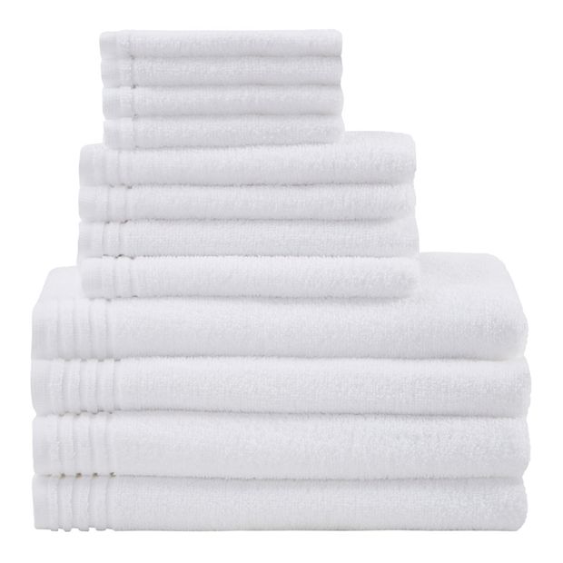 White Antimicrobial Cotton Bath Towel