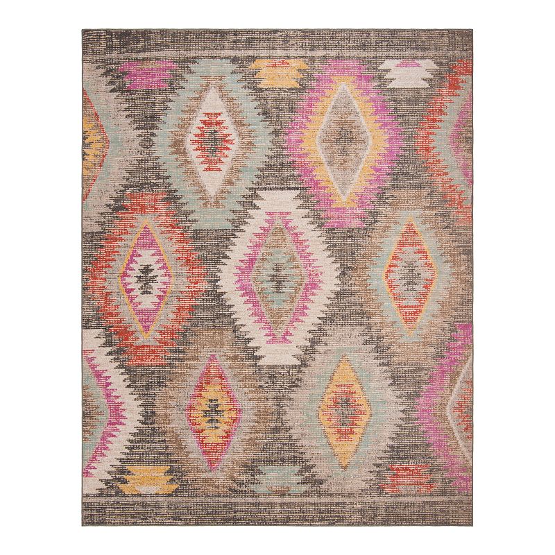 Safavieh Gray/Multi Montage Josie Rug, Grey, 6X9 Ft