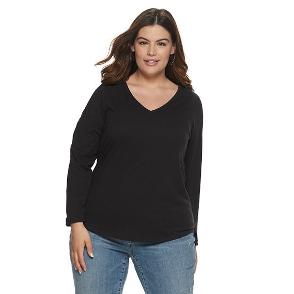 Plus Size Women's Perfect Long-Sleeve Turtleneck Tee by Woman Within in Emerald Green (Size 3X) Shirt