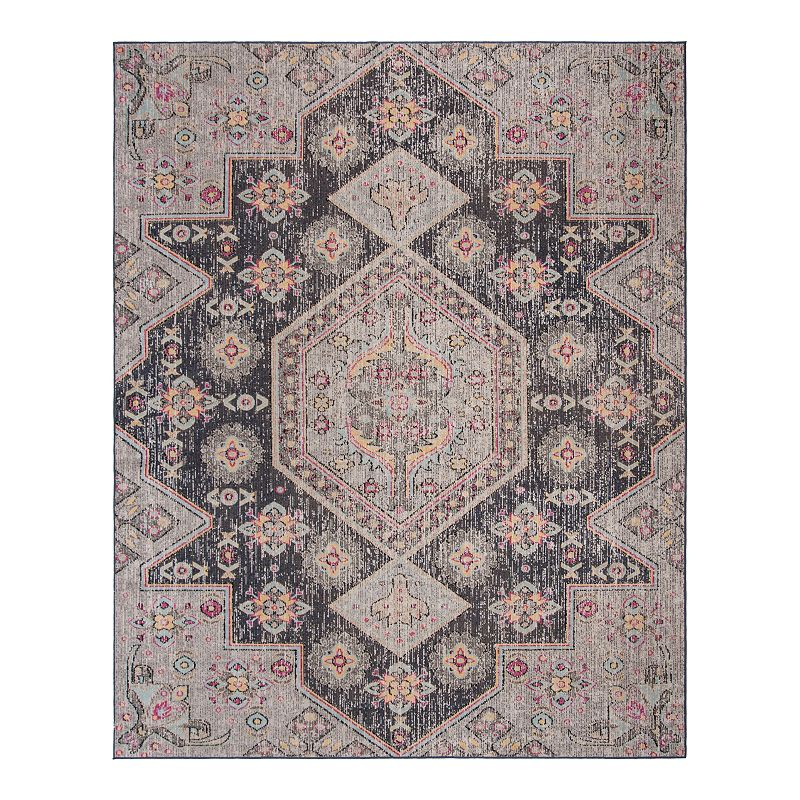 Safavieh Black/Multi Montage Ari Rug, 5X7.5 Ft