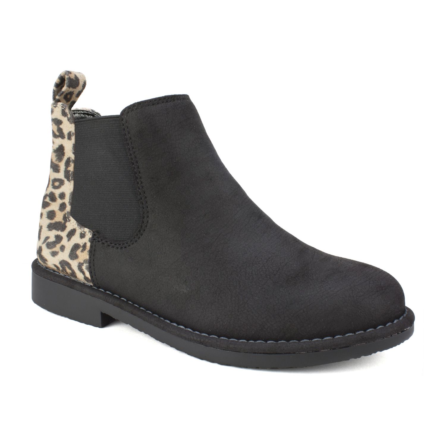 marisah chelsea leopard bootie