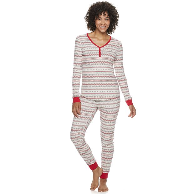 Women's LC Lauren Conrad Jammies For Your Families Fairisle Top & Bottoms  Pajama Set