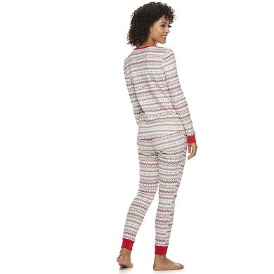 Women's LC Lauren Conrad Jammies For Your Families Fairisle Top & Bottoms Pajama Set