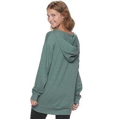 Juniors' SO Fleece Tunic Hoodie
