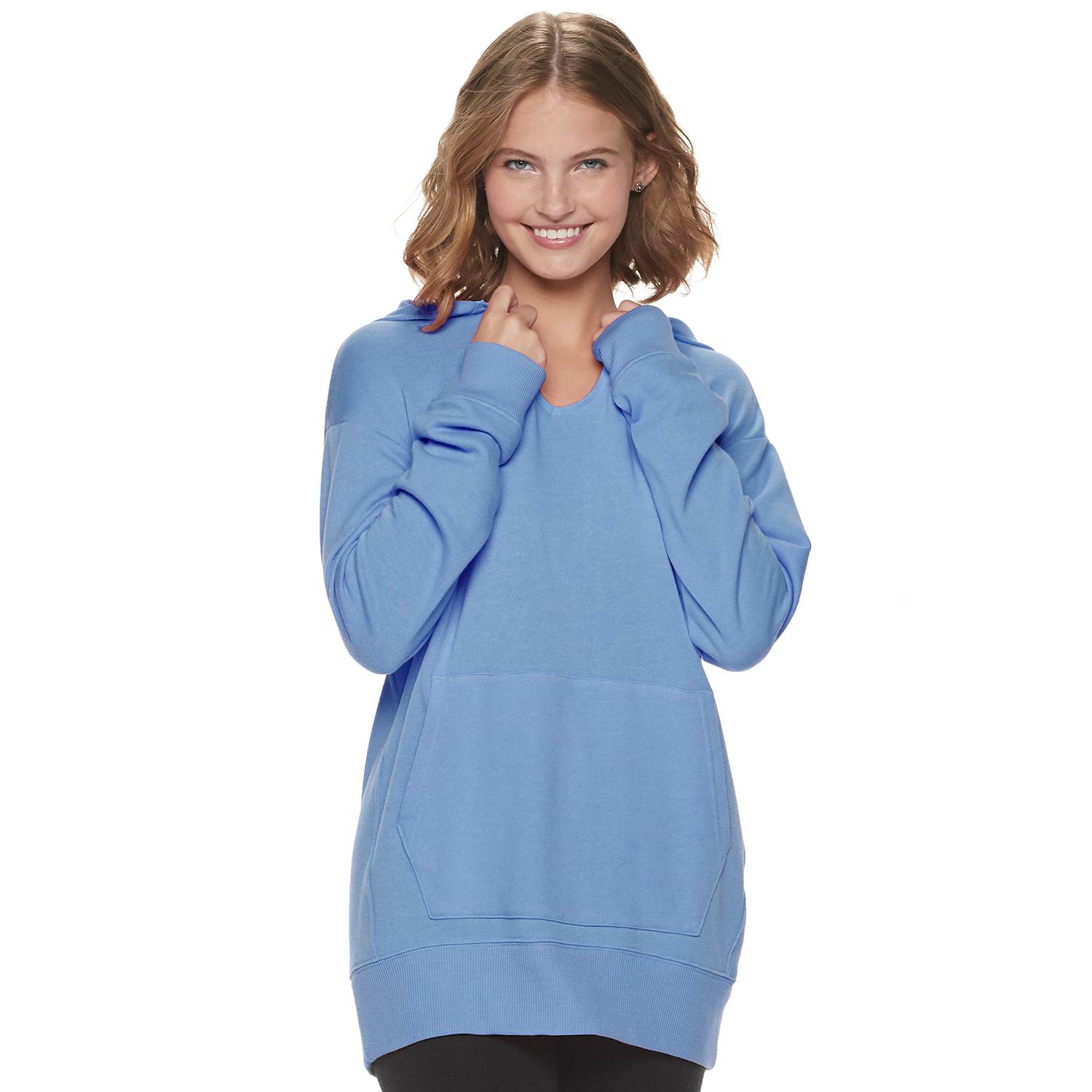 fleece tunic sweatshirt