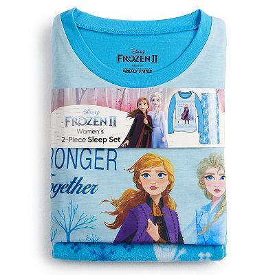 Disney s Frozen Women s Top Bottoms Pajama Set by Jammies For Your Families