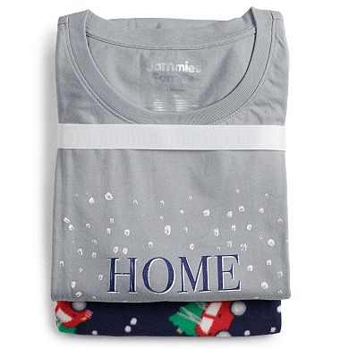 Women's Jammies For Your Families Home For The Holidays Tee & Pants Pajama Set