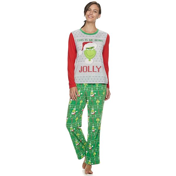 Women's Jammies For Your Families® The Grinch Top & Bottoms Pajama Set