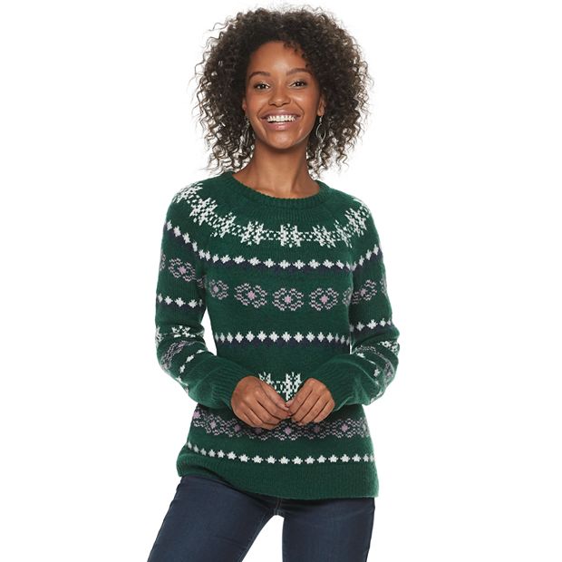 Women's Sonoma Goods For Life® Fairisle Pattern Pullover Sweater