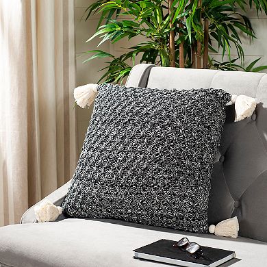 Safavieh Pennie Knit Tassel Throw Pillow