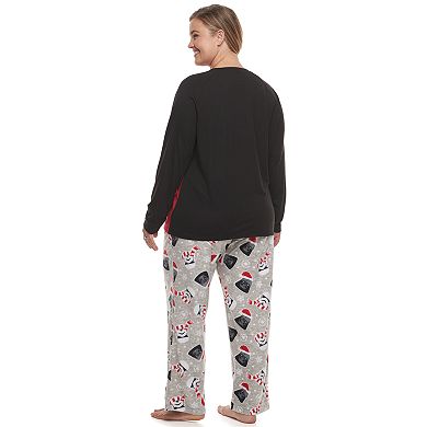 Plus Size Jammies For Your Families Star Wars Top & Bottoms Pajama Set