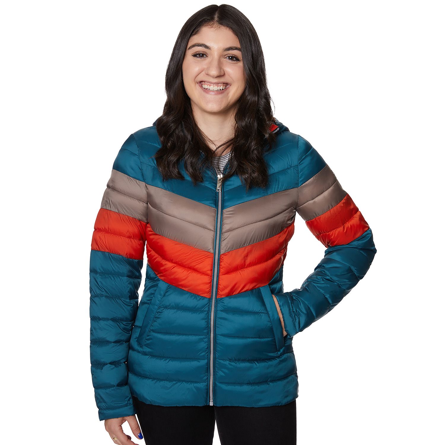 womens puffer jacket without hood