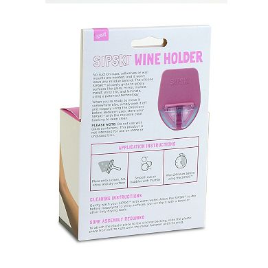30 Watt Sipski Shower Wine Holder: Pink