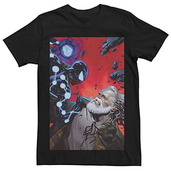 Men's Marvel's Cosmic Spider-Man Fight Comic Cover Tee