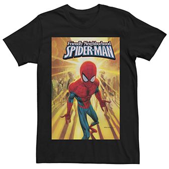 Men's Marvel's Friendly Neighborhood Spider-man Comic Cover Tee