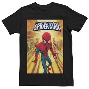 Men's Marvel's Friendly Neighborhood Spider-man Comic Cover Tee