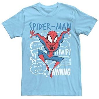 Men's Marvel's Spider-Man Doodle Speech Bubbles Tee
