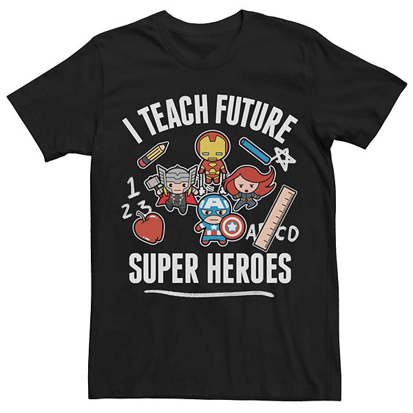 Men's Marvel's Kawaii Teach Future Super Heroes Tee