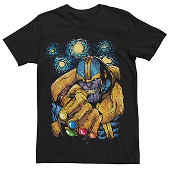 Men's Marvel's Thanos Gauntlet Starry Night Portrait Tee