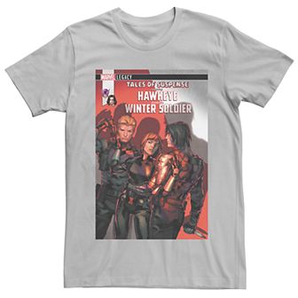 Men's Marvel's Tales of Suspense Hawkeye and Winter Soldier #102 Comic Cover Tee