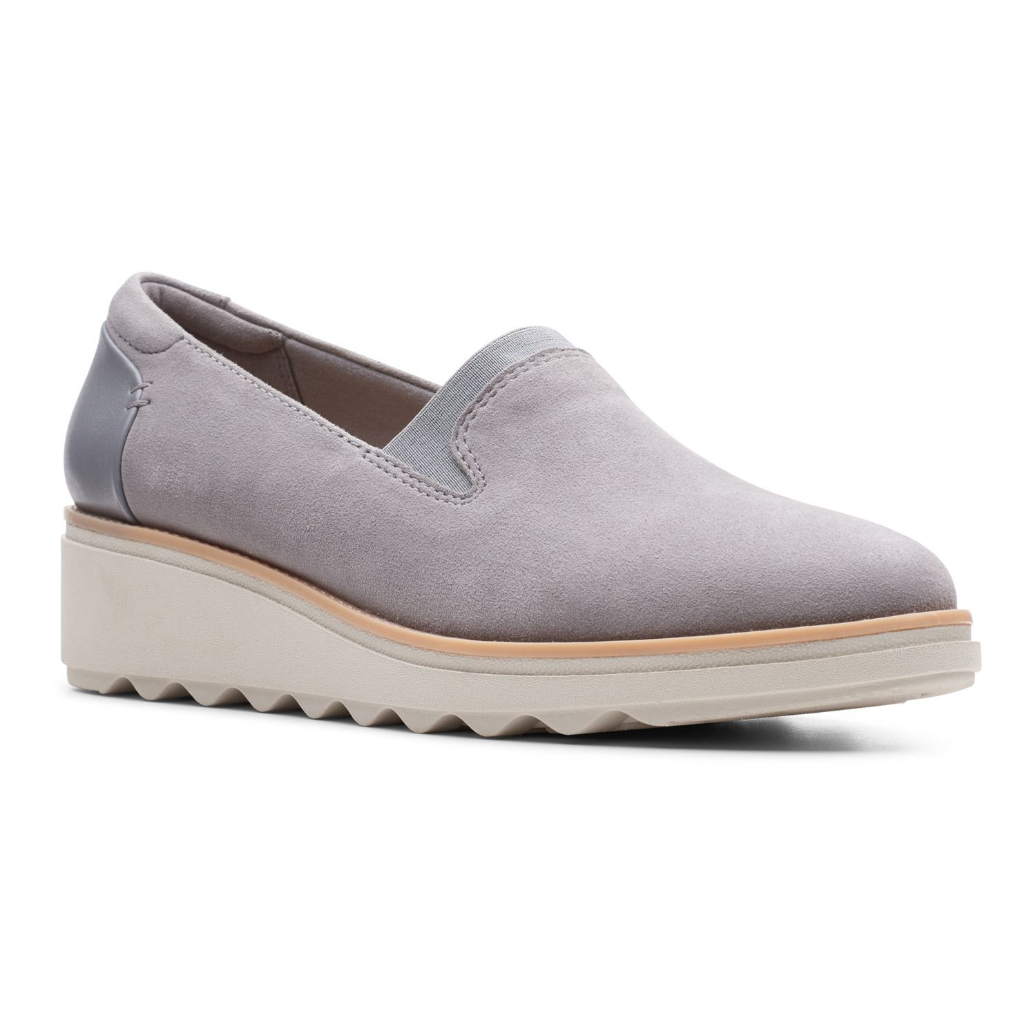 clarks sharon dolly suede wedge loafer