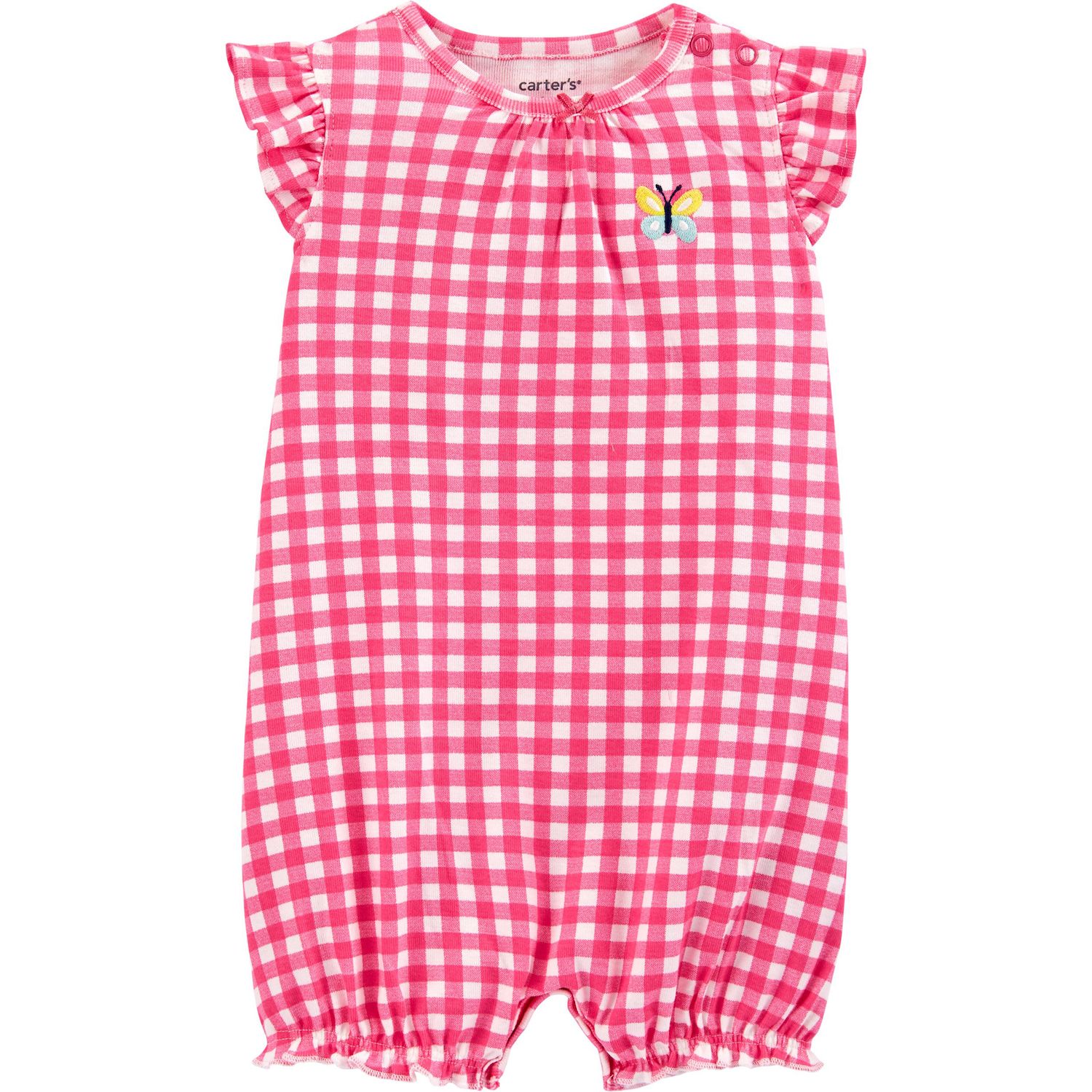 baby girl gingham romper