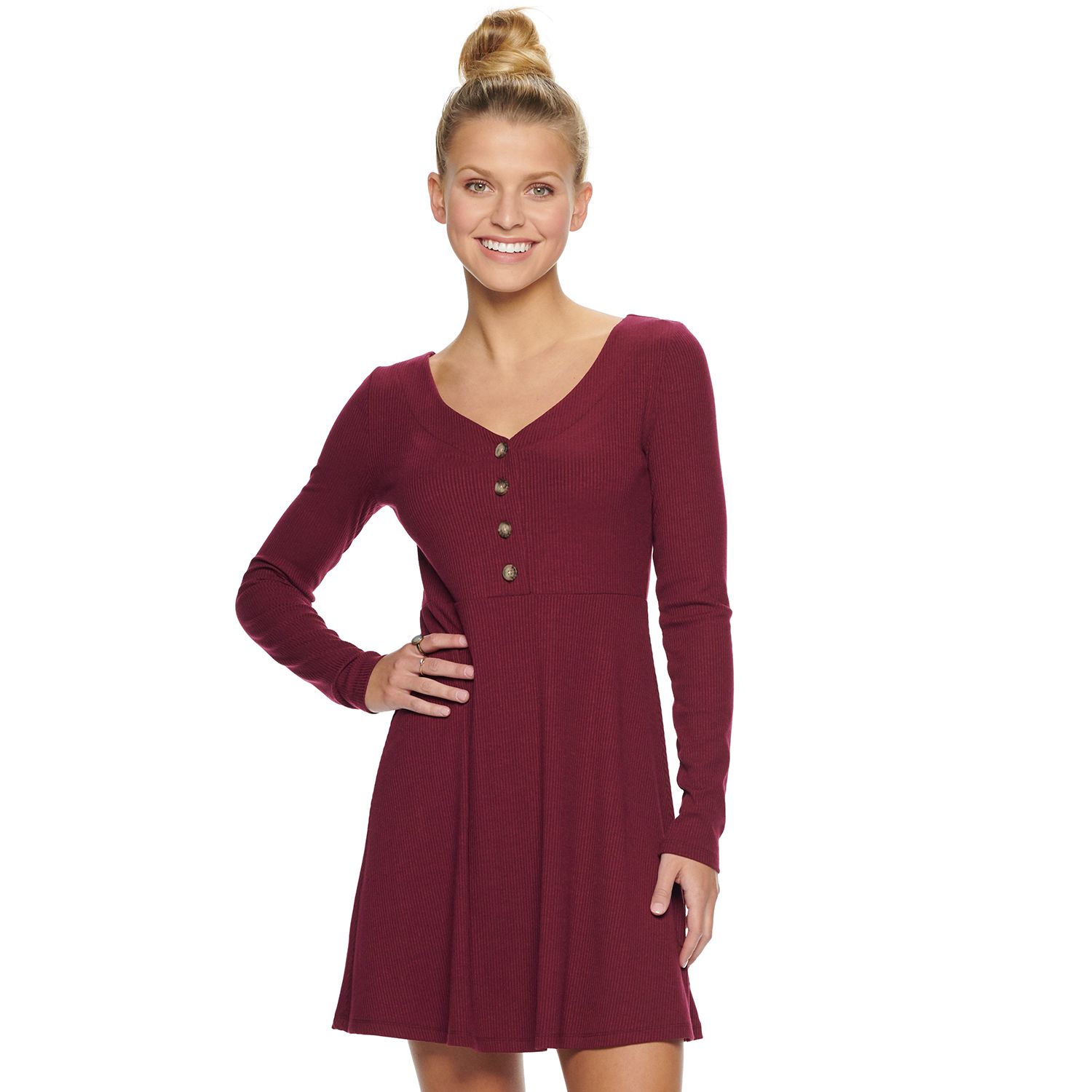 kohls burgundy dress