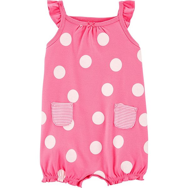Details about   Carter's Girls Romper Crab Theme Newborn 3 6 9 or 12 Months Polka Dots 