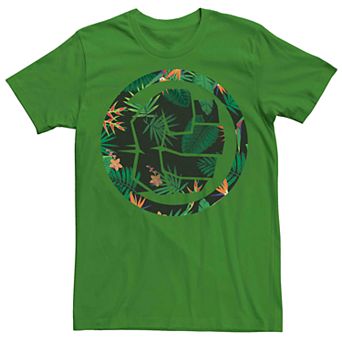 Men's Marvel's Hulk Tropical Floral Logo Tee