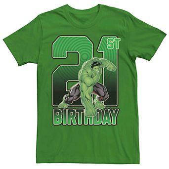 Men's Marvel's Hulk 21st Birthday Tee