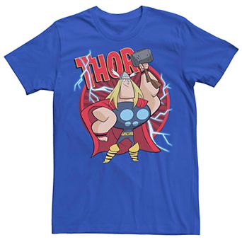 Men's Marvel's Thor Cartoon Hammer Logo Tee