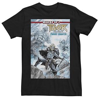 Men's Marvel's What If Thor Was Raised By Frost Giants Comic Cover Tee