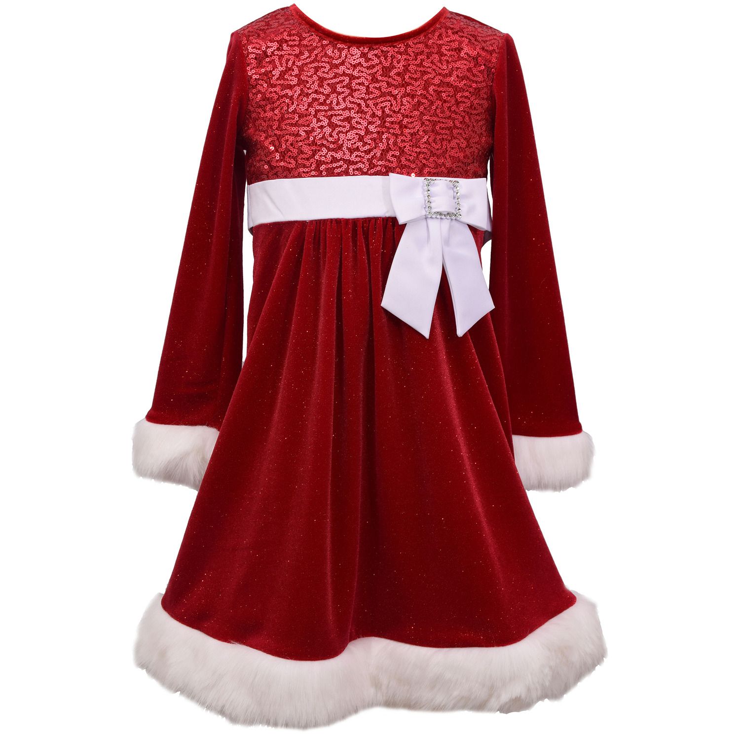 bonnie jean striped santa dress