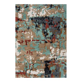 Rizzy Home Ella Metro Blue Abstract Rug