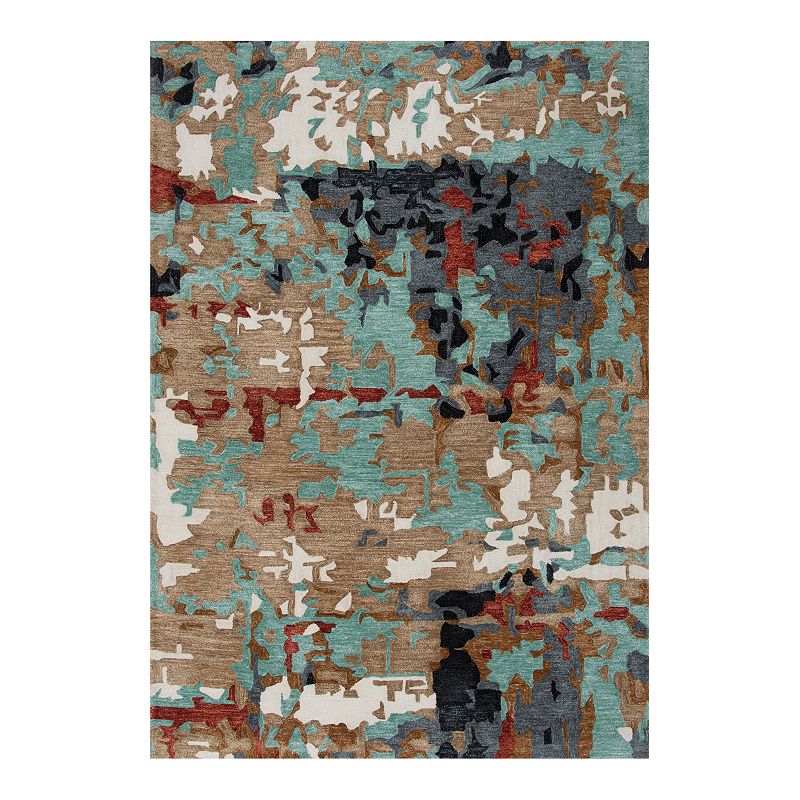 Rizzy Home Ella Metro Blue Abstract Rug, Multicolor, 7.5X9.5 Ft